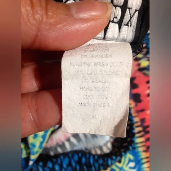 Objex Women's Maxi Skirt Multicolor Sycadelic Print Size XL - Picture 6 of 7